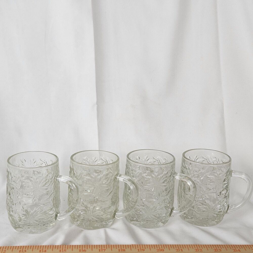 Set Of 4 Princess House Fantasia Coffee Mugs
